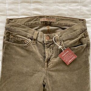 NWT J BRAND Mid-Rise Corduroy Cigarette Leg Pants in Sandstone